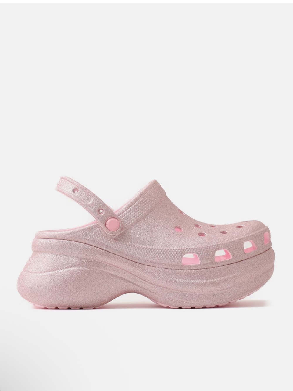 NWT🎀 CROCS Women’s Classic Bae Glitter Clogs 207261-ZW 'Pink Milk' Sz 9